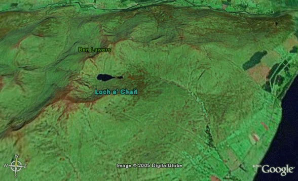 Ben Lawers via Google Earth